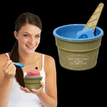 Blue Ice Cream Bowl and Spoon Set